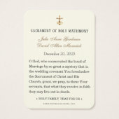 クリスマスポインセチア結婚カトリック祈りの言葉カード (裏面)