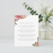 クリスマスポインセチア結婚フローラズゲスト詳細 エンクロージャーカード (スタンド正面)