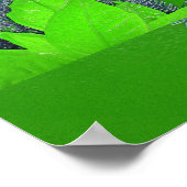 クリスマスポインセチア緑リサI ポスター (角)