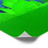 クリスマスポインセチア緑リサI ポスター (角)