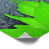 クリスマスポインセチア緑リサIII ポスター (角)