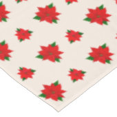 クリスマスポインセチア花オンライトベージュ テーブルクロス (アングル)
