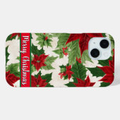 クリスマスポインセチア花模様 Case-Mate iPhoneケース (裏面 (横))