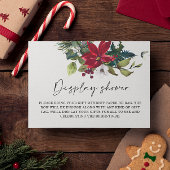 クリスマスポインセチア表示シャワーブライダルシャワー エンクロージャーカード
