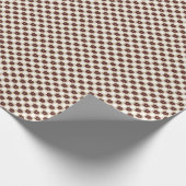 クリスマスポインセチア贈り物ラップ・オン・プレイド ラッピングペーパー (角)