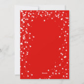 クリスマスポインセチア赤いギフトカードホルダー シーズンカード (裏面)