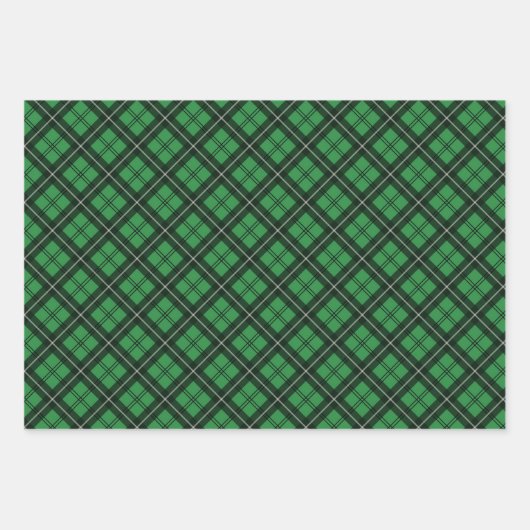 クリスマスポインセチア赤い格子縞の弓の準備ができている ラッピングペーパーシート (正面3)