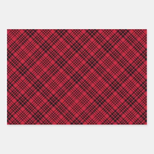 クリスマスポインセチア赤い格子縞の弓の準備ができている ラッピングペーパーシート (正面2)