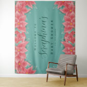 クリスマスポインセチア赤ちゃんシャワー背景 タペストリー (インサイチュ)