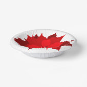 クリスマスポインセチア赤と白プレート ペーパーボウル (傾斜あり)