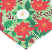クリスマスポインセチア赤白フローラモノグラム ショートテーブルランナー (コーナー)