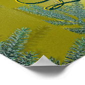 クリスマスポインセチア金ゴールドリサII ポスター (角)