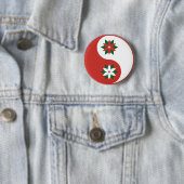 クリスマスポインセチア陰陽 缶バッジ (インサイチュ)