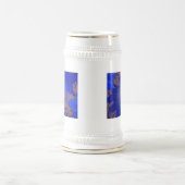 クリスマスポインセチア青IV ビールジョッキ (中央)