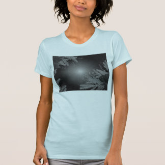 クリスマスポインセチア黒とグレーI Tシャツ