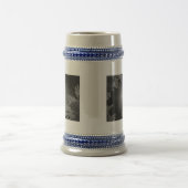 クリスマスポインセチア黒とグレーIV ビールジョッキ (中央)