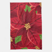 クリスマスポインセチア キッチンタオル (縦)