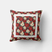 クリスマスポインセチア クッション (裏面)