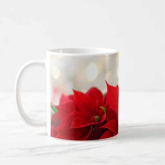 クリスマスポインセチア コーヒーマグカップ (左)