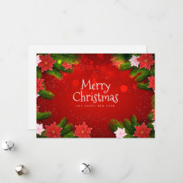 クリスマスポインセチア シーズンカード
