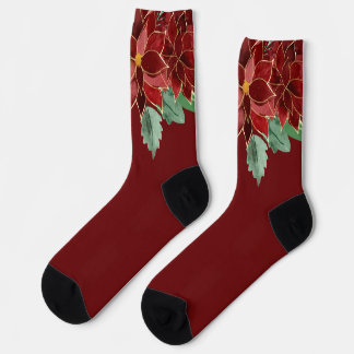 クリスマスポインセチア ソックス