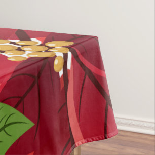 クリスマスポインセチア テーブルクロス