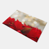 クリスマスポインセチア ドアマット (アングル)