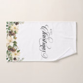 クリスマスポインセチア ハンドタオル (ハンドタオル)