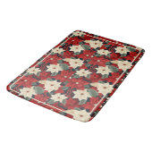 クリスマスポインセチア バスマット (アングル)