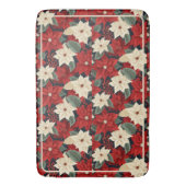 クリスマスポインセチア バスマット (正面縦)