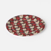 クリスマスポインセチア ペーパープレート (アングル)