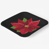 クリスマスポインセチア ペーパープレート (傾斜あり)