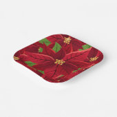 クリスマスポインセチア ペーパープレート (傾斜あり)