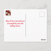 クリスマスポインセチア ポストカード (裏面)