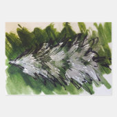 クリスマスポインセチア ラッピングペーパーシート (正面2)