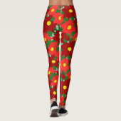 クリスマスポインセチア レギンス (裏面)