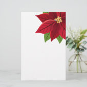 クリスマスポインセチア 便箋 (スタンド正面)