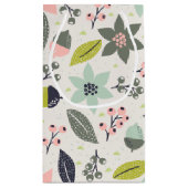 クリスマスポインセティアどんズグレーアクアライムグリーン スモールペーパーバッグ (裏面)