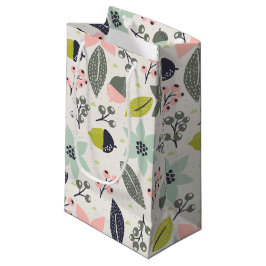 クリスマスポインセティアどんズグレーアクアライムグリーン スモールペーパーバッグ