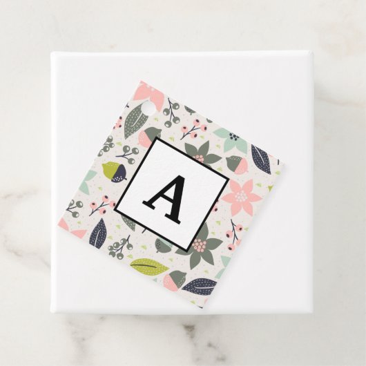 クリスマスポインセティアどんズグレーアクアライムグリーン フェイバータグ (インサイチュ)