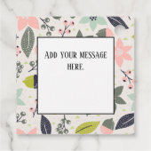 クリスマスポインセティアどんズグレーアクアライムグリーン フェイバータグ (裏面)