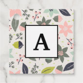 クリスマスポインセティアどんズグレーアクアライムグリーン フェイバータグ (正面)