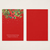 クリスマスポインセティアイヤリングディスプレイカード (正面&裏面)