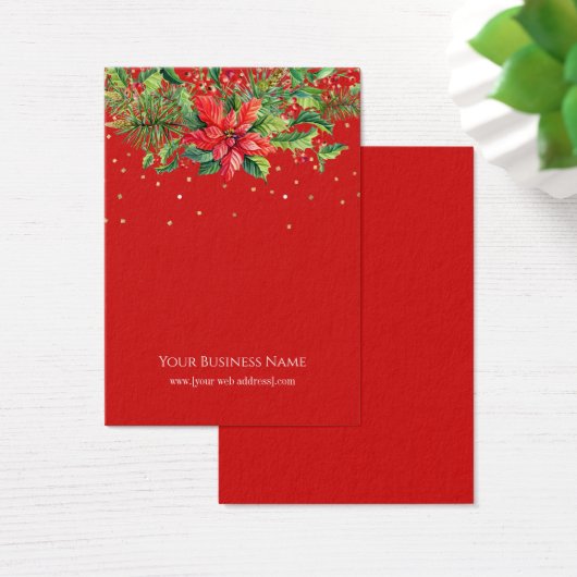 クリスマスポインセティアイヤリングディスプレイカード (デスク)