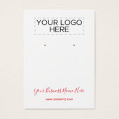 クリスマスポインセティアイヤリングディスプレイカード (正面)