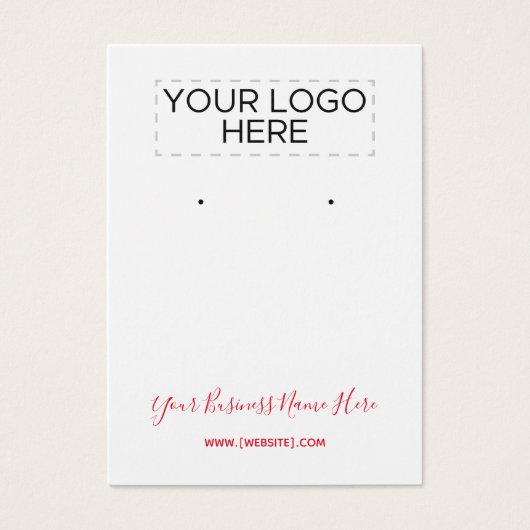 クリスマスポインセティアイヤリングディスプレイカード (正面)