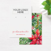 クリスマスポインセティアイヤリングディスプレイカード (デスク)