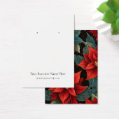 クリスマスポインセティアイヤリングディスプレイカード (デスク)