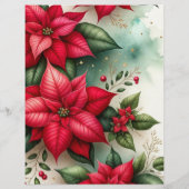 クリスマスポインセティアスクラップブック紙 (裏面)