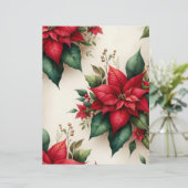 クリスマスポインセティアスクラップブック紙 (スタンド正面)